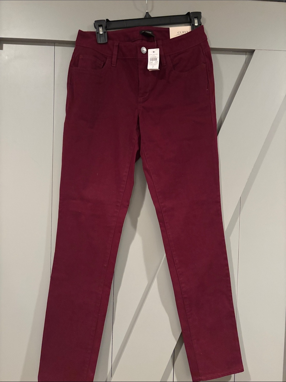 Women’s Skinny Pants in Burgundy by (unbranded)